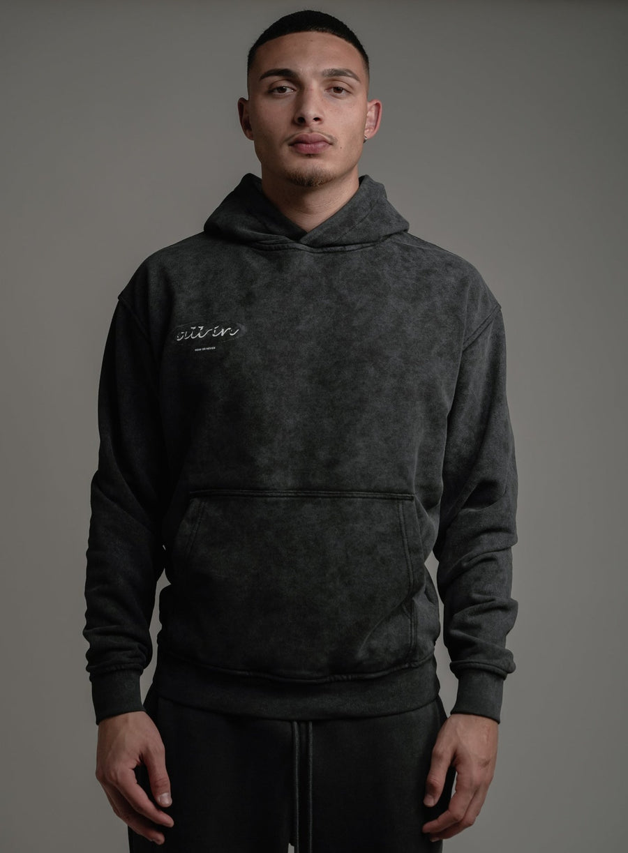 NOW OR NEVER HOODIE - WASHED GREY